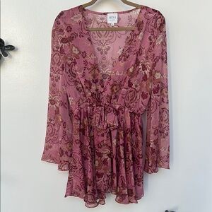 MISA Pink Floral Dress